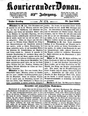 Kourier an der Donau (Donau-Zeitung) Samstag 25. Juni 1842