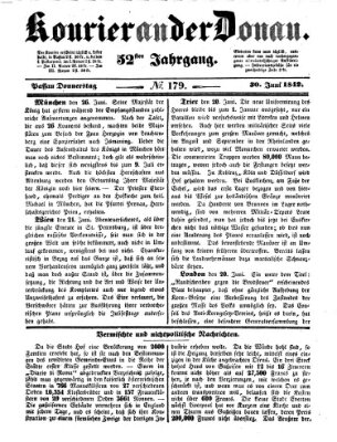 Kourier an der Donau (Donau-Zeitung) Donnerstag 30. Juni 1842