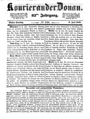 Kourier an der Donau (Donau-Zeitung) Samstag 9. Juli 1842