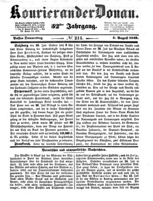 Kourier an der Donau (Donau-Zeitung) Donnerstag 4. August 1842