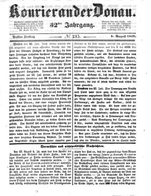 Kourier an der Donau (Donau-Zeitung) Freitag 5. August 1842