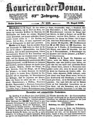 Kourier an der Donau (Donau-Zeitung) Freitag 19. August 1842