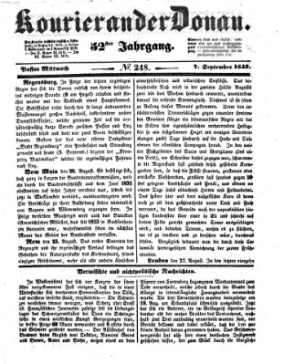 Kourier an der Donau (Donau-Zeitung) Mittwoch 7. September 1842