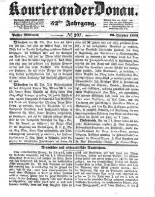 Kourier an der Donau (Donau-Zeitung) Mittwoch 26. Oktober 1842