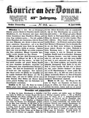 Kourier an der Donau (Donau-Zeitung) Donnerstag 6. Juli 1843