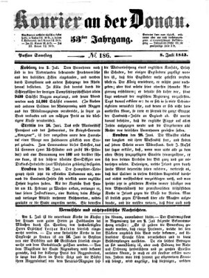 Kourier an der Donau (Donau-Zeitung) Samstag 8. Juli 1843