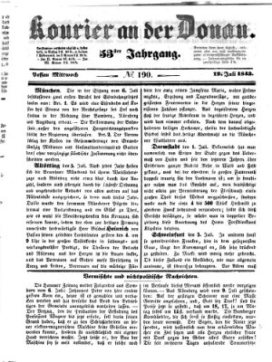 Kourier an der Donau (Donau-Zeitung) Mittwoch 12. Juli 1843