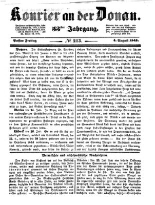 Kourier an der Donau (Donau-Zeitung) Freitag 4. August 1843