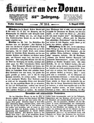 Kourier an der Donau (Donau-Zeitung) Samstag 5. August 1843