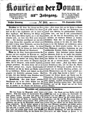 Kourier an der Donau (Donau-Zeitung) Sonntag 24. September 1843