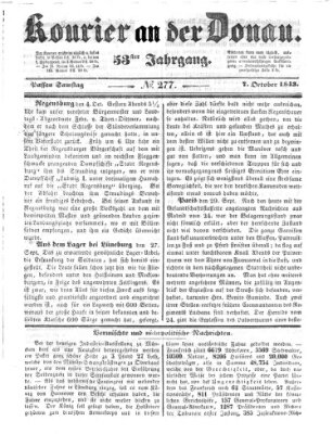 Kourier an der Donau (Donau-Zeitung) Samstag 7. Oktober 1843