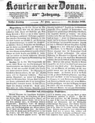 Kourier an der Donau (Donau-Zeitung) Samstag 14. Oktober 1843