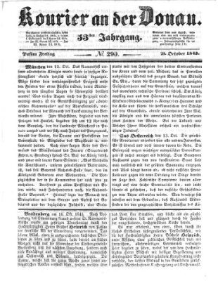 Kourier an der Donau (Donau-Zeitung) Freitag 20. Oktober 1843