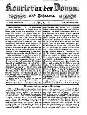 Kourier an der Donau (Donau-Zeitung) Mittwoch 25. Oktober 1843