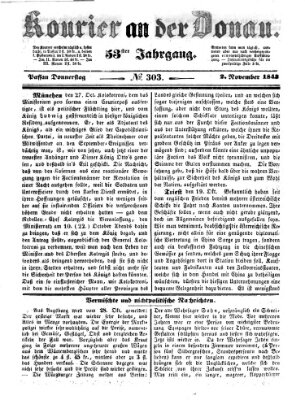 Kourier an der Donau (Donau-Zeitung) Donnerstag 2. November 1843