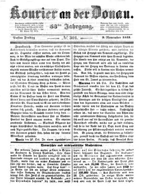 Kourier an der Donau (Donau-Zeitung) Freitag 3. November 1843