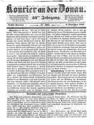 Kourier an der Donau (Donau-Zeitung) Sonntag 5. November 1843