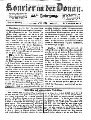 Kourier an der Donau (Donau-Zeitung) Montag 6. November 1843