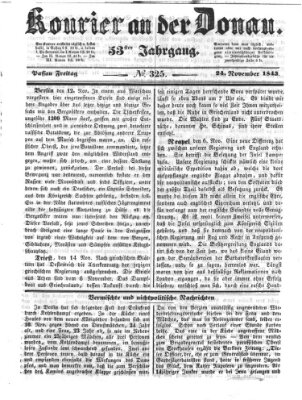 Kourier an der Donau (Donau-Zeitung) Freitag 24. November 1843