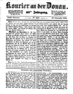 Kourier an der Donau (Donau-Zeitung) Sonntag 26. November 1843