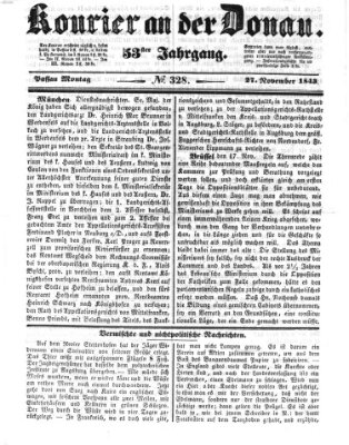 Kourier an der Donau (Donau-Zeitung) Montag 27. November 1843