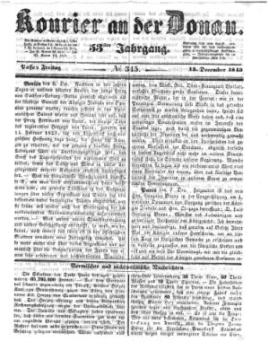 Kourier an der Donau (Donau-Zeitung) Freitag 15. Dezember 1843