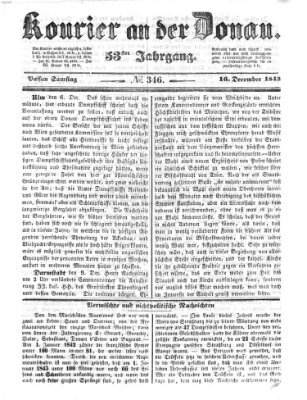 Kourier an der Donau (Donau-Zeitung) Samstag 16. Dezember 1843