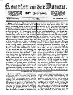 Kourier an der Donau (Donau-Zeitung) Sonntag 17. Dezember 1843