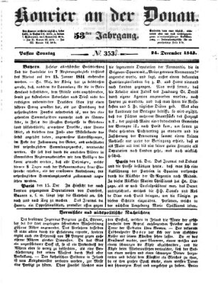 Kourier an der Donau (Donau-Zeitung) Sonntag 24. Dezember 1843