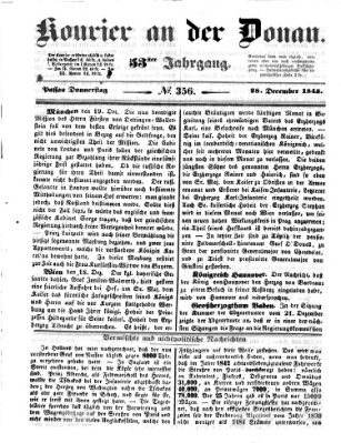 Kourier an der Donau (Donau-Zeitung) Donnerstag 28. Dezember 1843