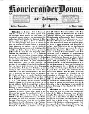 Kourier an der Donau (Donau-Zeitung) Donnerstag 4. Januar 1844