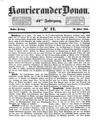 Kourier an der Donau (Donau-Zeitung) Freitag 12. Januar 1844