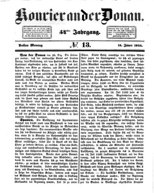 Kourier an der Donau (Donau-Zeitung) Montag 15. Januar 1844