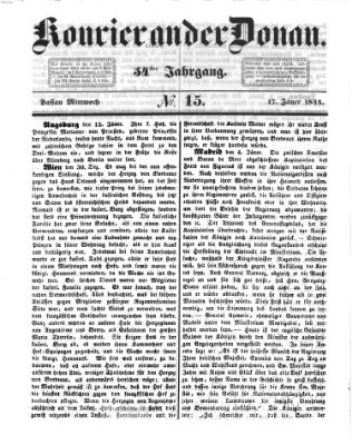 Kourier an der Donau (Donau-Zeitung) Mittwoch 17. Januar 1844