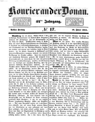 Kourier an der Donau (Donau-Zeitung) Freitag 19. Januar 1844