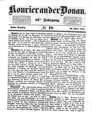 Kourier an der Donau (Donau-Zeitung) Samstag 20. Januar 1844