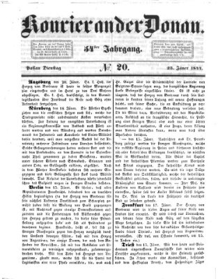 Kourier an der Donau (Donau-Zeitung) Dienstag 23. Januar 1844