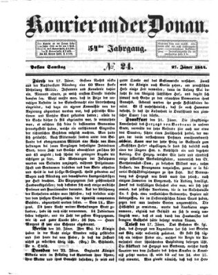 Kourier an der Donau (Donau-Zeitung) Samstag 27. Januar 1844