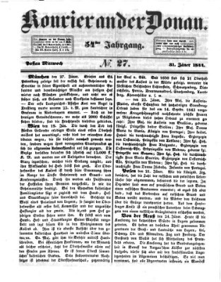 Kourier an der Donau (Donau-Zeitung) Mittwoch 31. Januar 1844