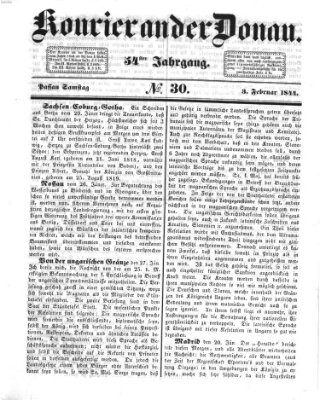 Kourier an der Donau (Donau-Zeitung) Samstag 3. Februar 1844