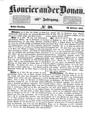 Kourier an der Donau (Donau-Zeitung) Dienstag 13. Februar 1844