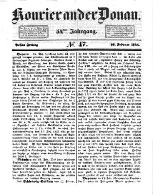 Kourier an der Donau (Donau-Zeitung) Freitag 23. Februar 1844