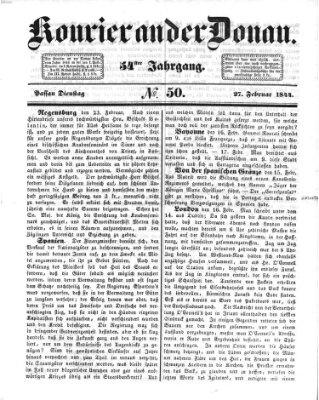 Kourier an der Donau (Donau-Zeitung) Dienstag 27. Februar 1844