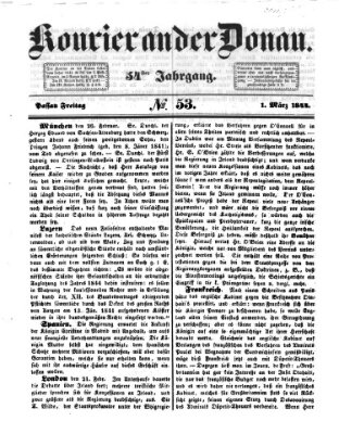 Kourier an der Donau (Donau-Zeitung) Freitag 1. März 1844