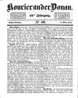 Kourier an der Donau (Donau-Zeitung) Dienstag 5. März 1844