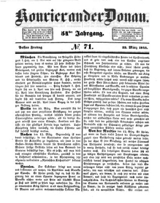 Kourier an der Donau (Donau-Zeitung) Freitag 22. März 1844