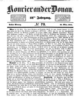 Kourier an der Donau (Donau-Zeitung) Montag 25. März 1844