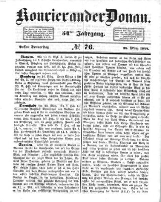 Kourier an der Donau (Donau-Zeitung) Donnerstag 28. März 1844