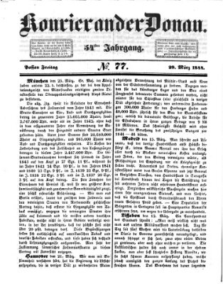 Kourier an der Donau (Donau-Zeitung) Freitag 29. März 1844