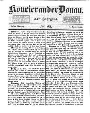 Kourier an der Donau (Donau-Zeitung) Sonntag 7. April 1844